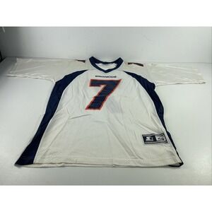 John Elway Denver Broncos Jersey Starter White Size 48 Large Embroidered Vintage